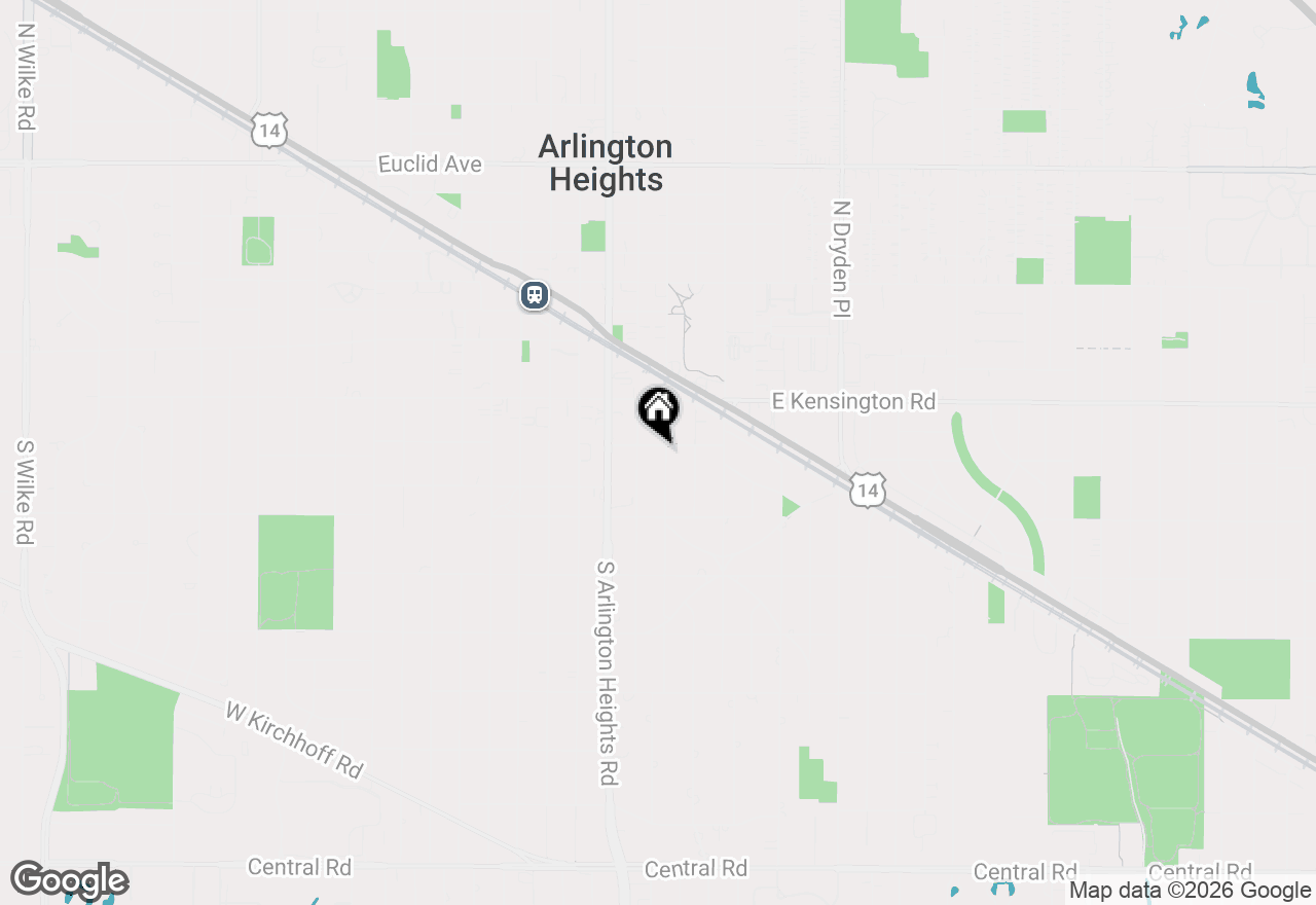 Map of 206 S Belmont Avenue, Arlington Heights, IL 60005