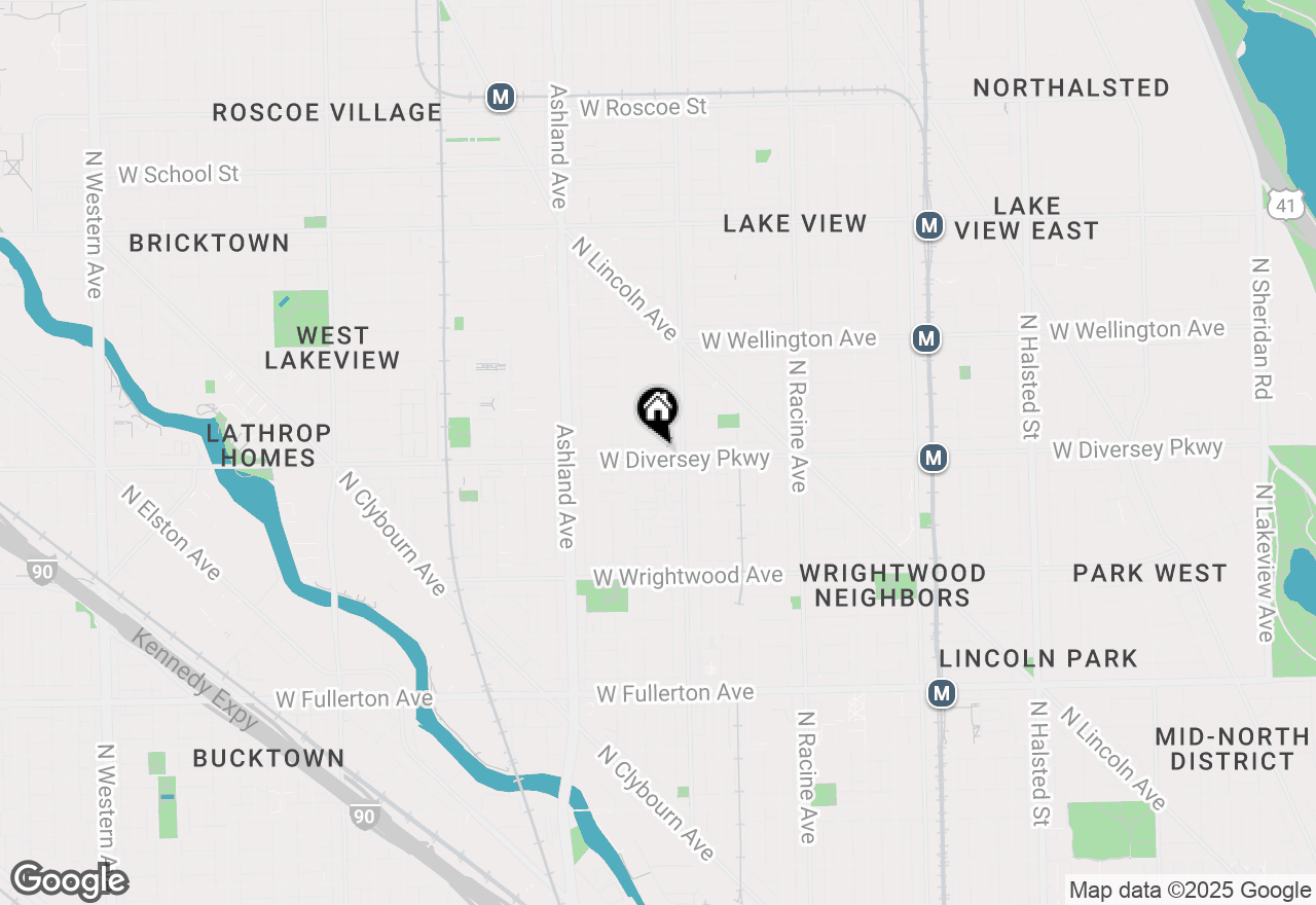 Map of 1424 W Diversey Parkway #1, Chicago, IL 60614