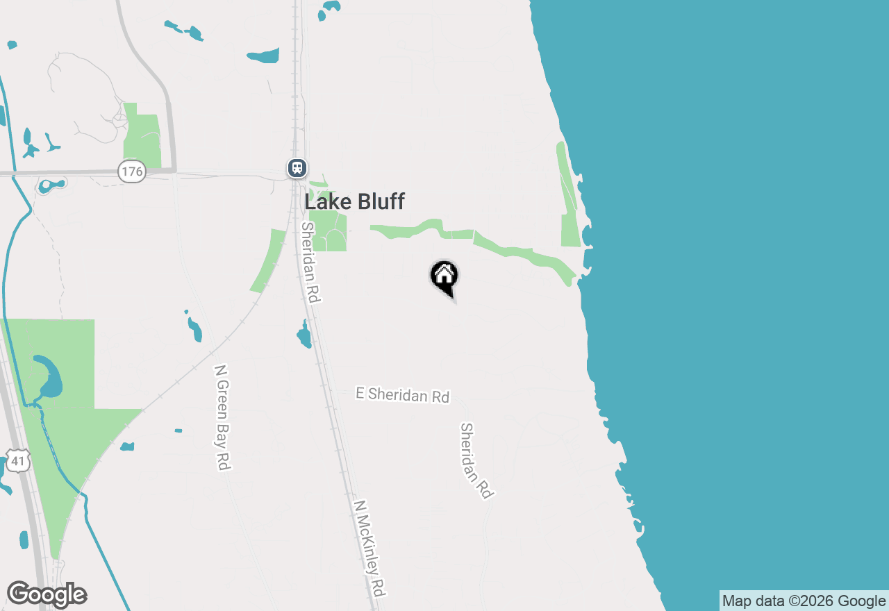 Map of 338 E Witchwood Lane, Lake Bluff, IL 60044