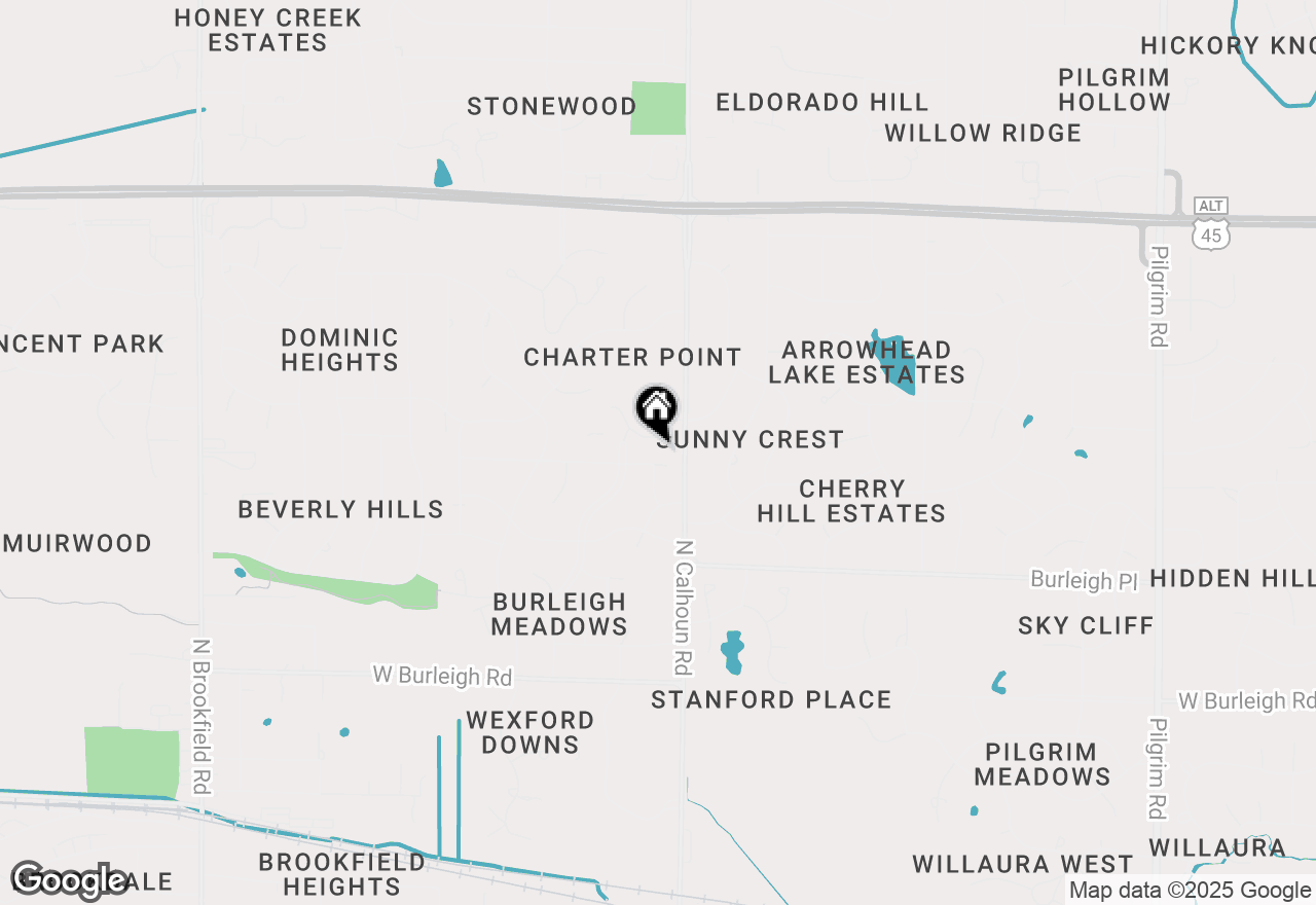 Map of 17260 Windemere Rd, Brookfield, WI 53045