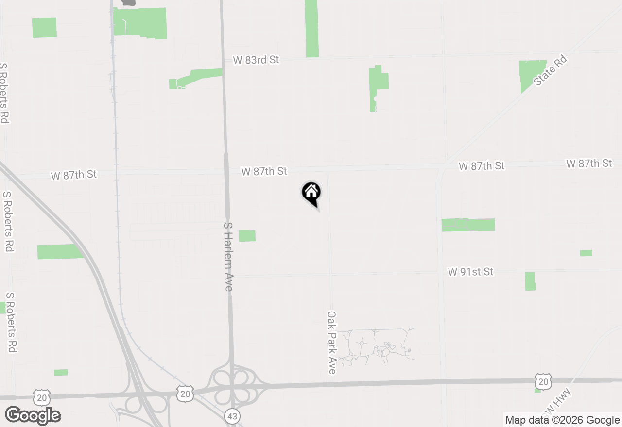 Map of 6854 Saratoga Drive, Bridgeview, IL 60455