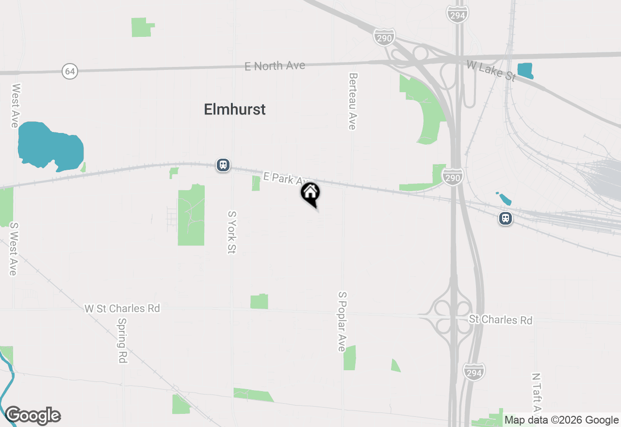 Map of 155 S Chandler Avenue, Elmhurst, IL 60126