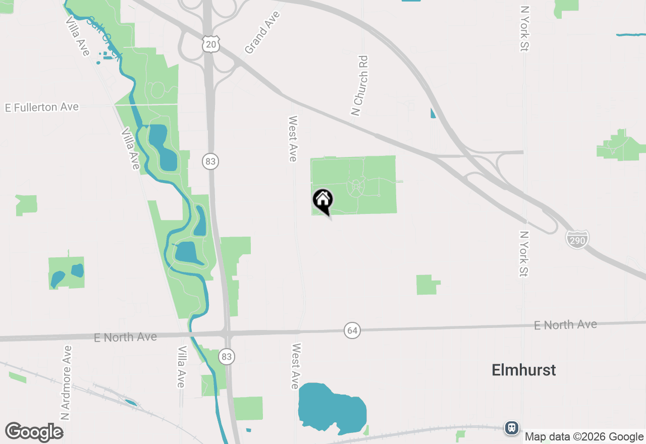 Map of 466 N Ridgeland Avenue, Elmhurst, IL 60126