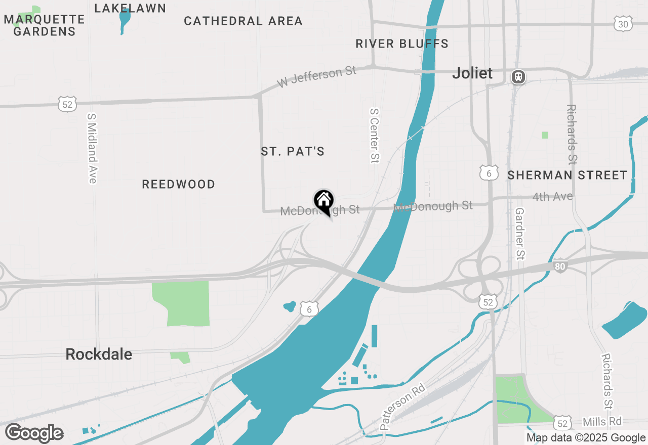 Map of 525 Munroe Street, Joliet, IL 60436