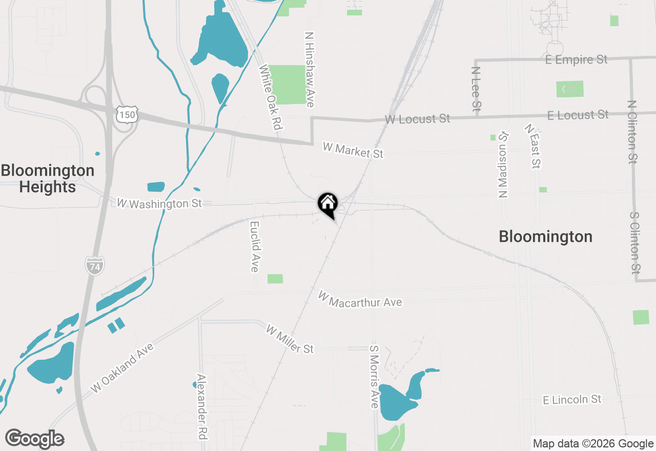 Map of 1205 W Grove Street, Bloomington, IL 61701