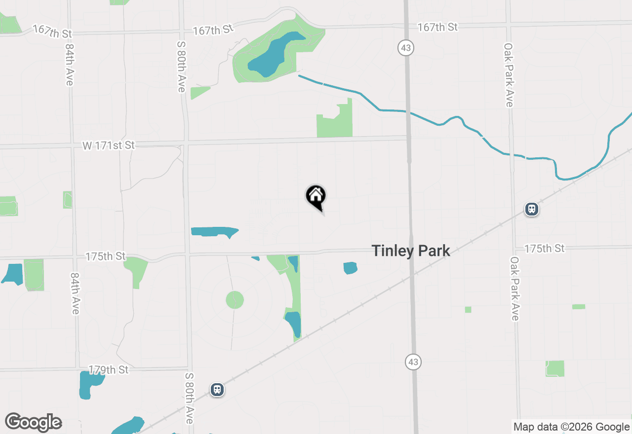 Map of 17335 Oleander Avenue, Tinley Park, IL 60477