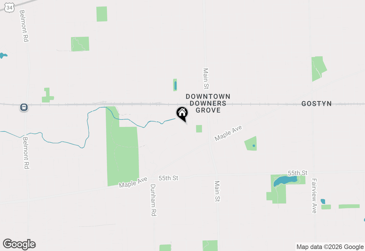 Map of 1205 Curtiss Street, Downers Grove, IL 60515