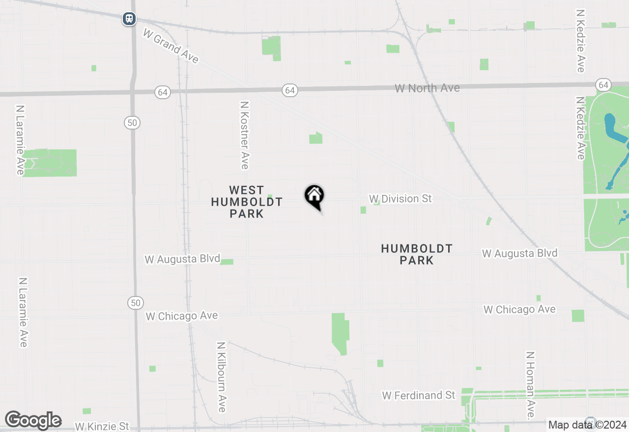 Map of 1124 N Kedvale Avenue, Chicago, IL 60651