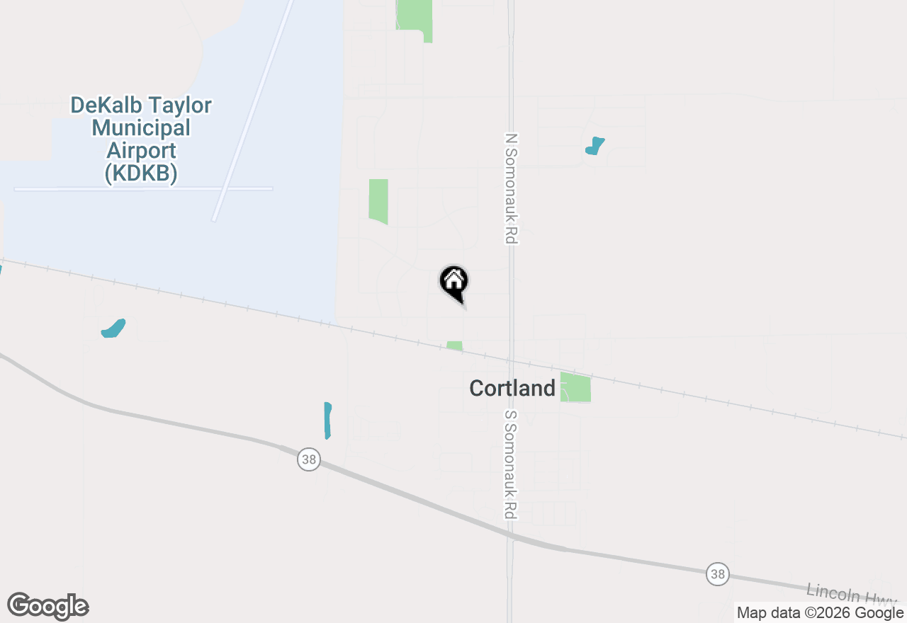Map of 97 W Pine Avenue, Cortland, IL 60112