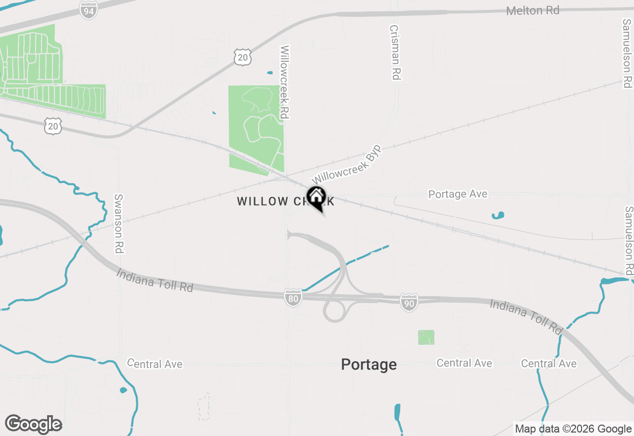 Map of Tbd Willowcreek & Portage Ave Road, Portage, IN 46368