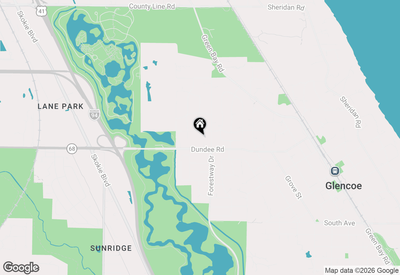 Map of 1106 Astor Place, Glencoe, IL 60022