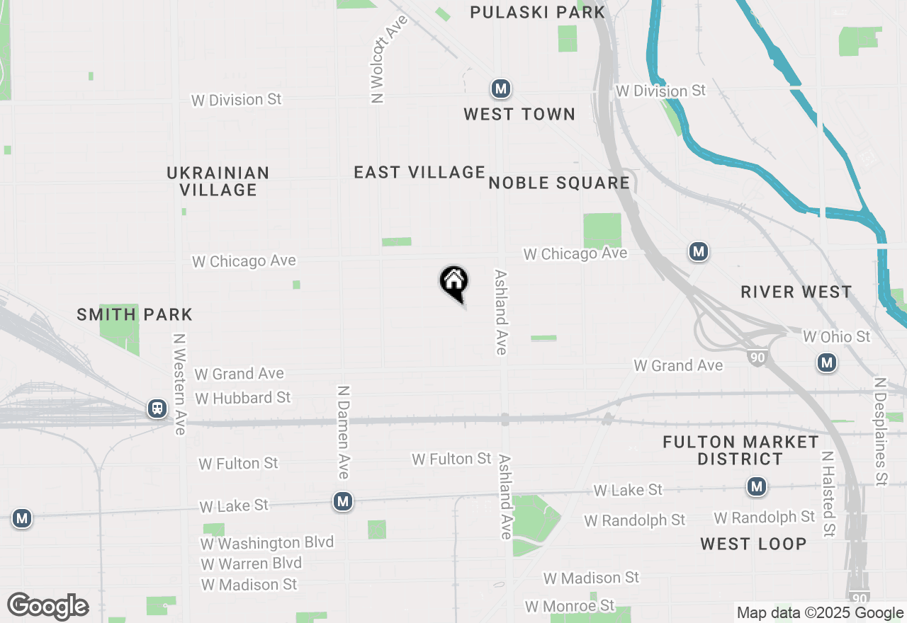 Map of 1708 W Erie Street, Chicago, IL 60622