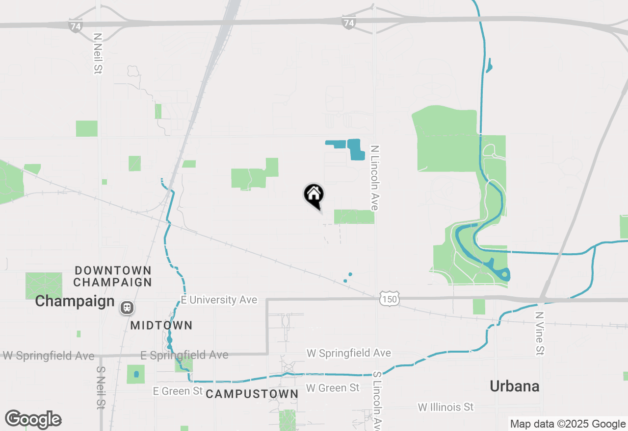 Map of 1205 W Beech Street, Urbana, IL 61801
