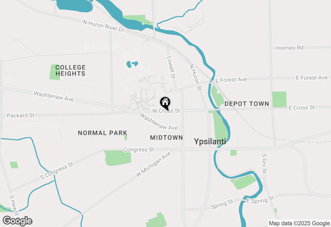 Map of 312.5 Perrin Street, Ypsilanti, MI 48197