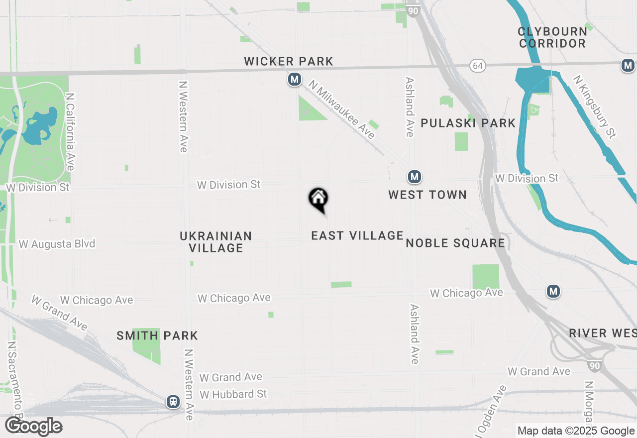 Map of 1043 N Winchester Avenue #1, Chicago, IL 60622