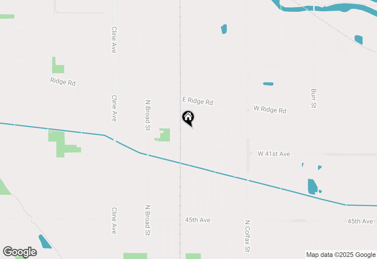 Map of 1421 N Wood Street, Griffith, IN 46319