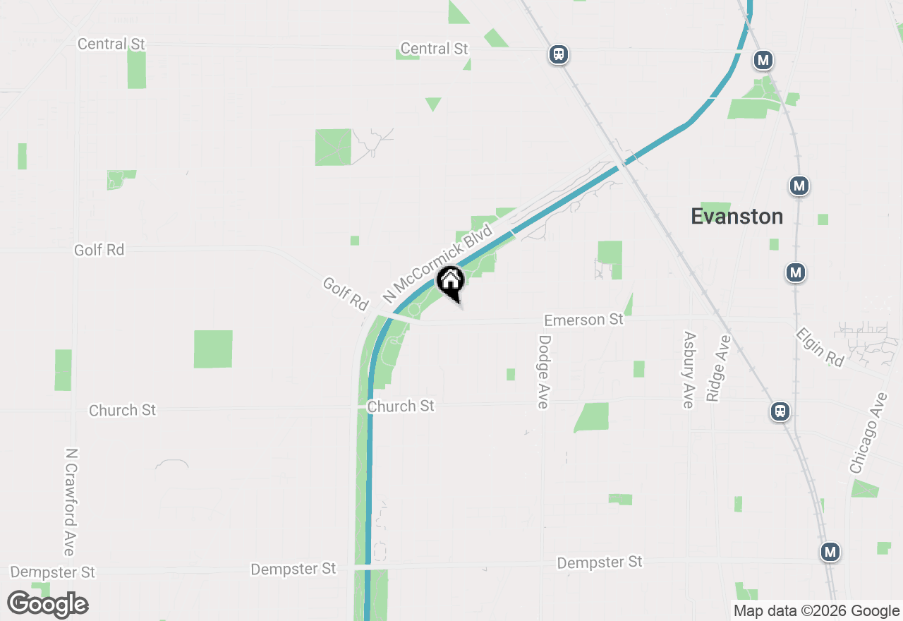 Map of 2230 Foster Street, Evanston, IL 60201