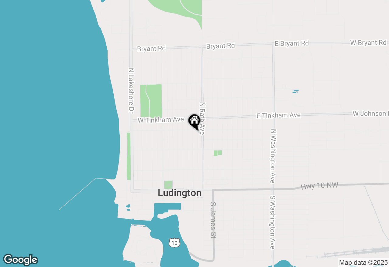 Map of 420 Robert Street, Ludington, MI 49431