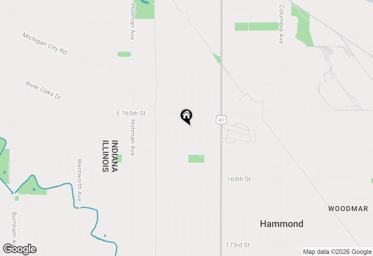 Map of 6548 Jackson Avenue, Hammond, IN 46324
