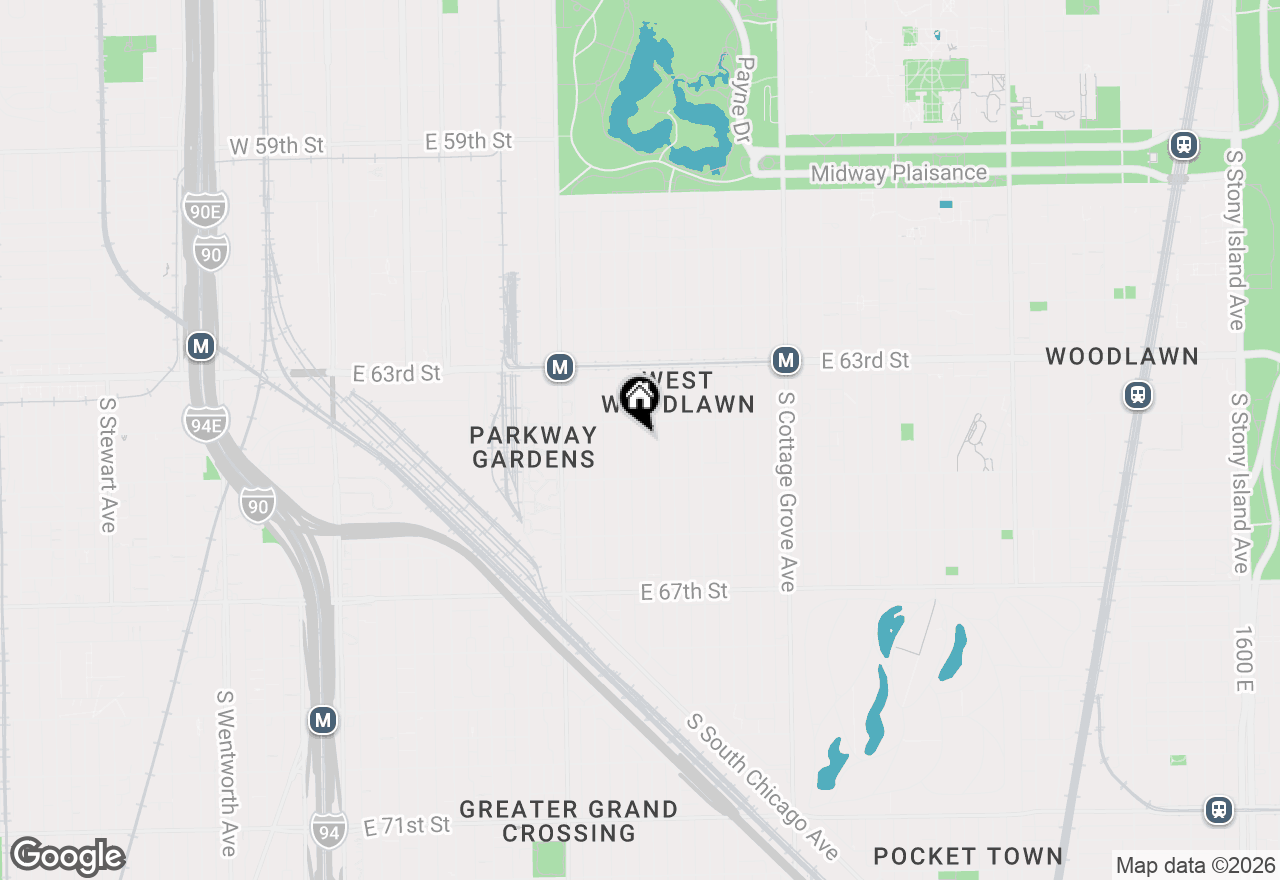 Map of 6418 S Rhodes Avenue, Chicago, IL 60637