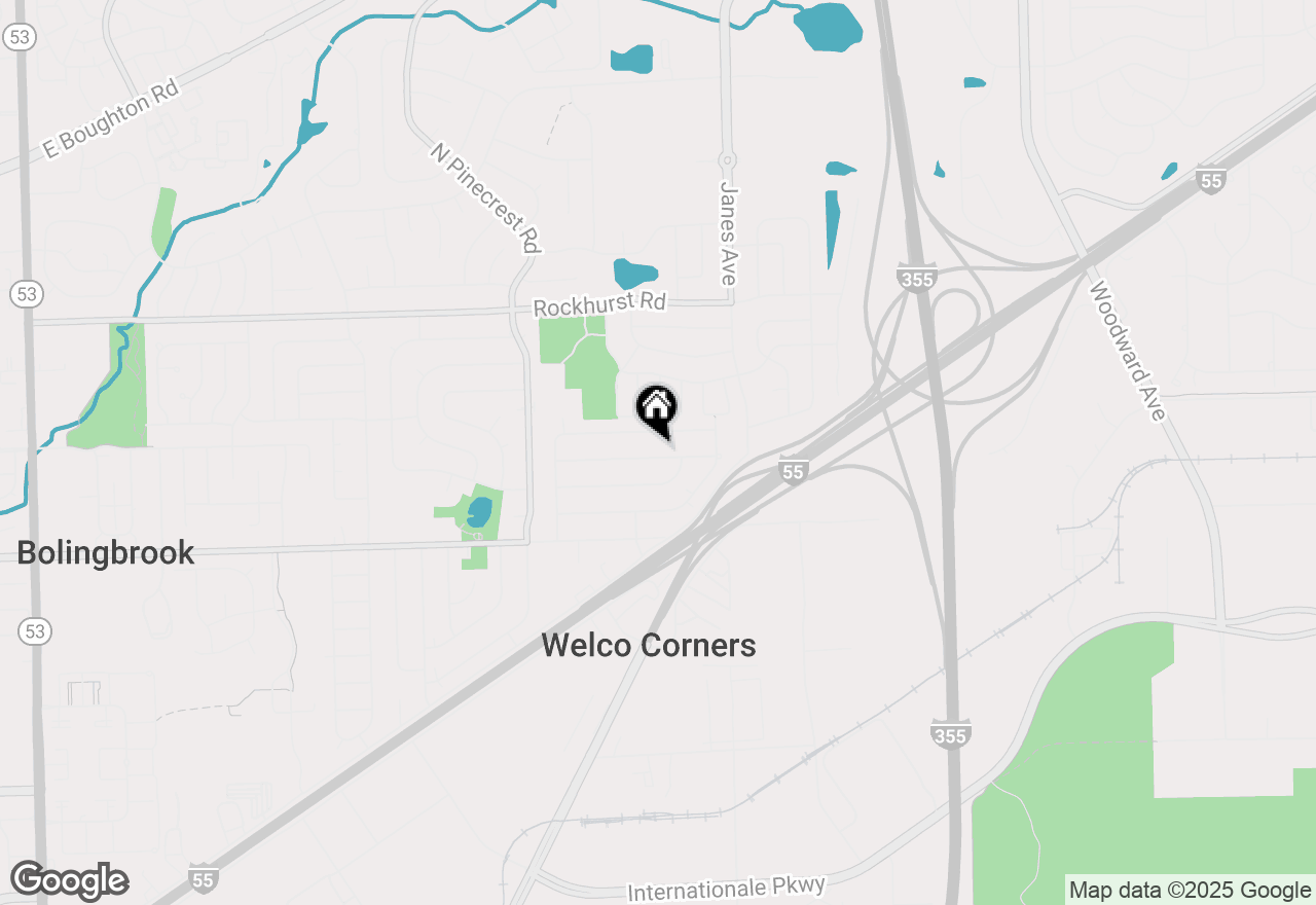 Map of 548 White Oak Road, Bolingbrook, IL 60440