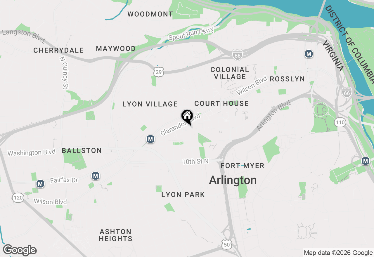 Map of 2622 N Fairfax Drive, Arlington, VA 22201