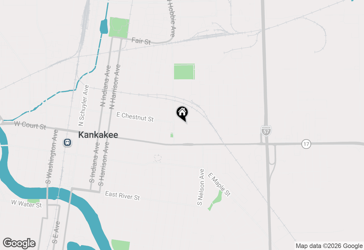 Map of 1273 E Chestnut Street, Kankakee, IL 60901