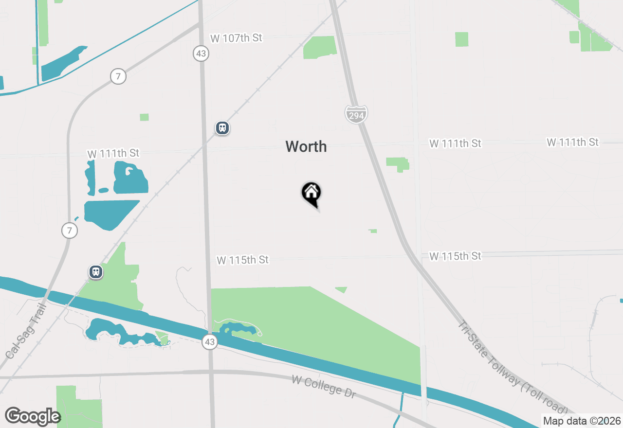 Map of 11325 S Oak Park Avenue, Worth, IL 60482