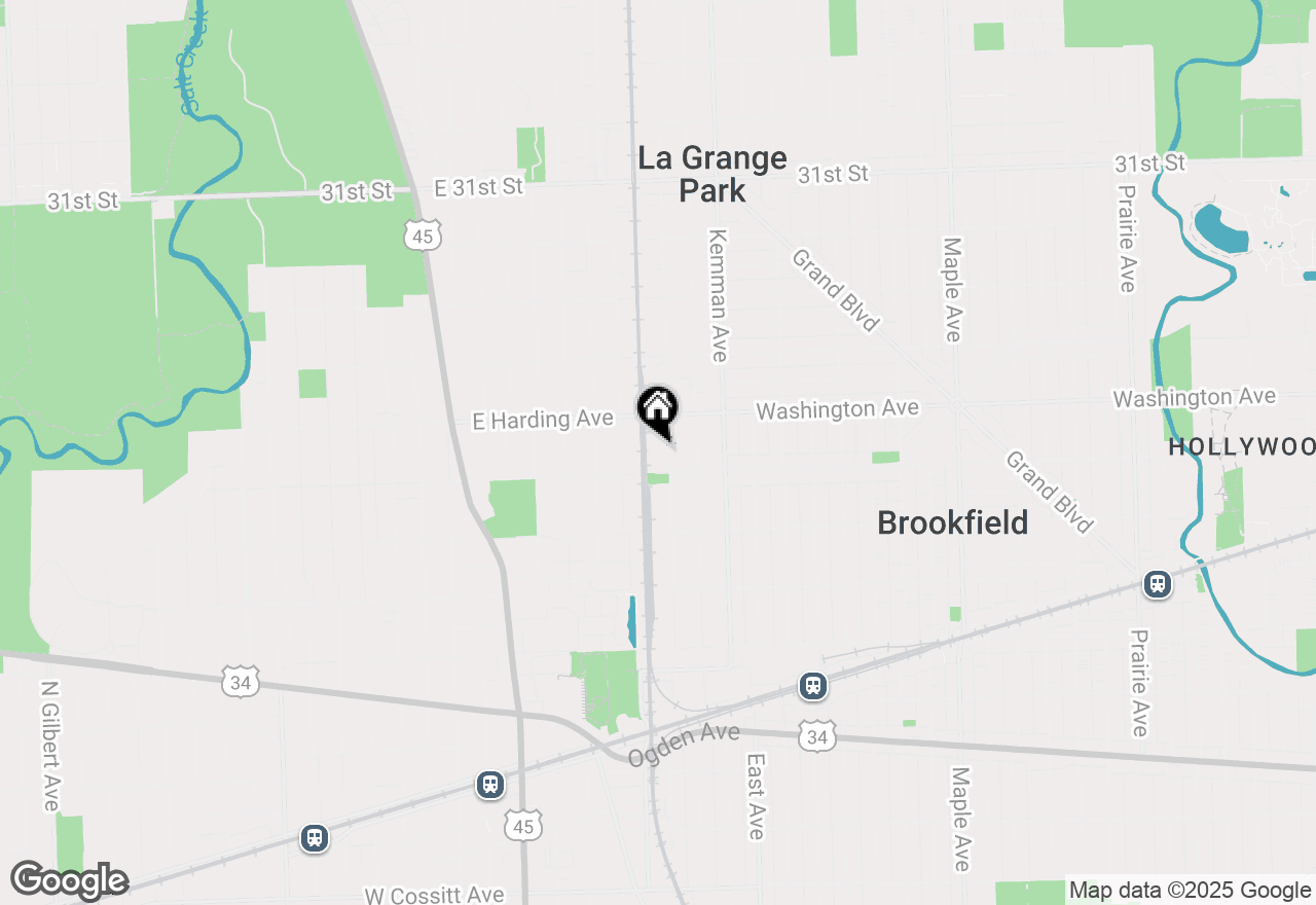 Map of 614 Beach Avenue, La Grange Park, IL 60526