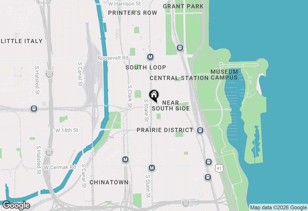 Map of 1528 S Wabash Avenue #303, Chicago, IL 60605