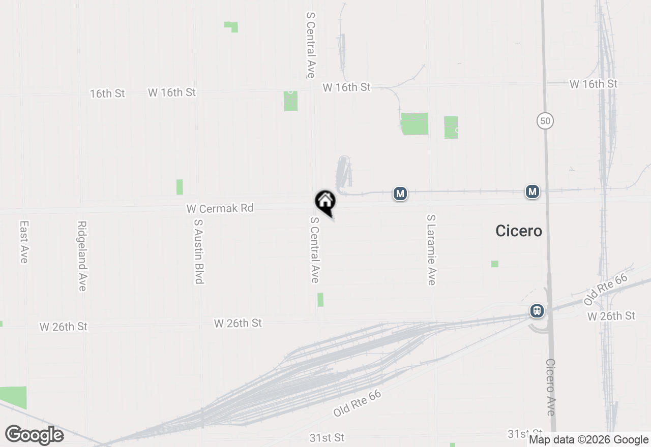 Map of 5527 W 22nd Place, Cicero, IL 60804