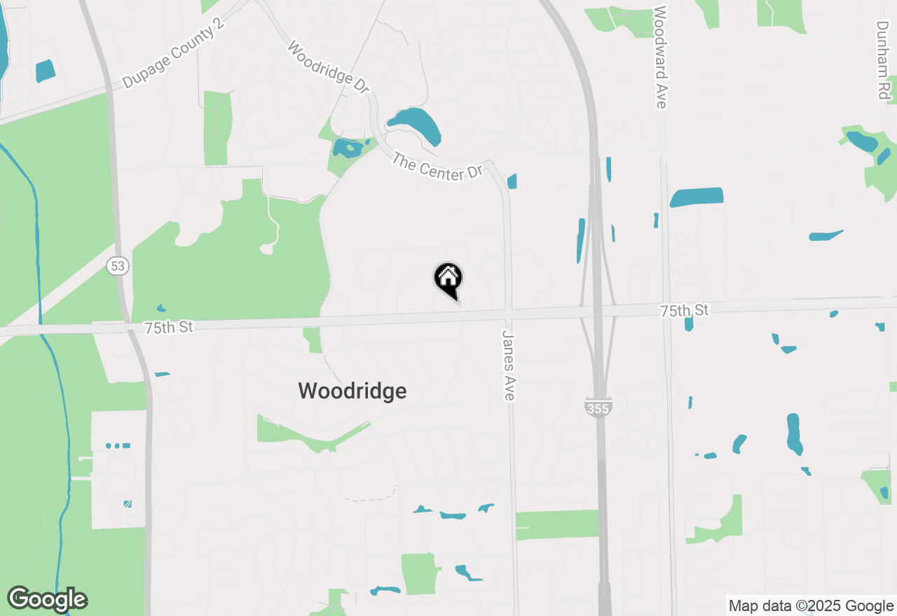 Map of 7416 Larchwood Lane, Woodridge, IL 60517