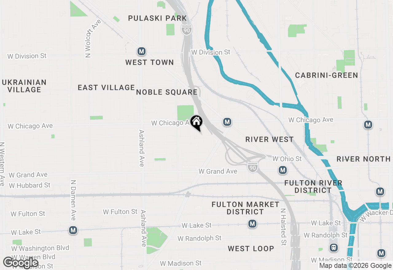 Map of 714 N Elizabeth Street #1, Chicago, IL 60622