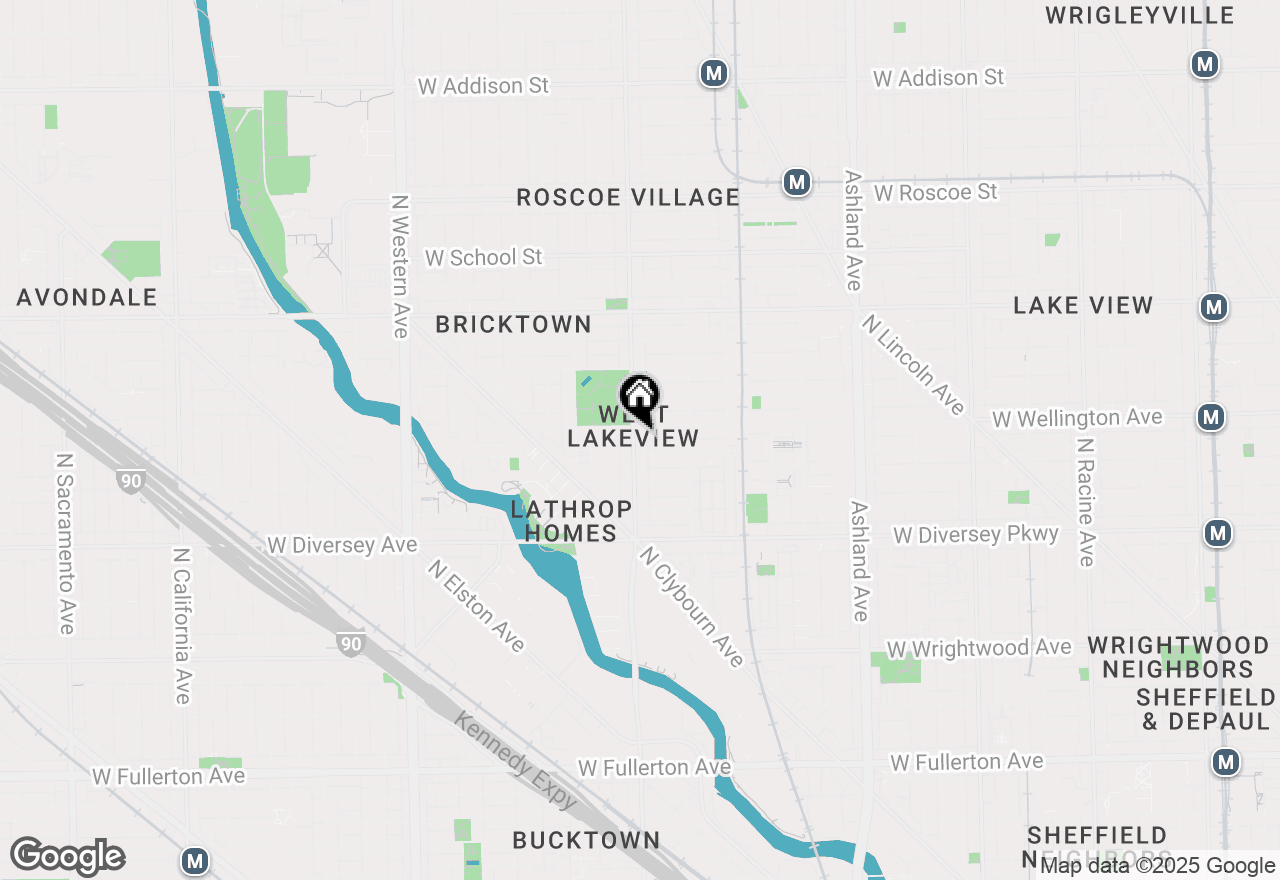 Map of 2947 N Damen Avenue #2N, Chicago, IL 60618