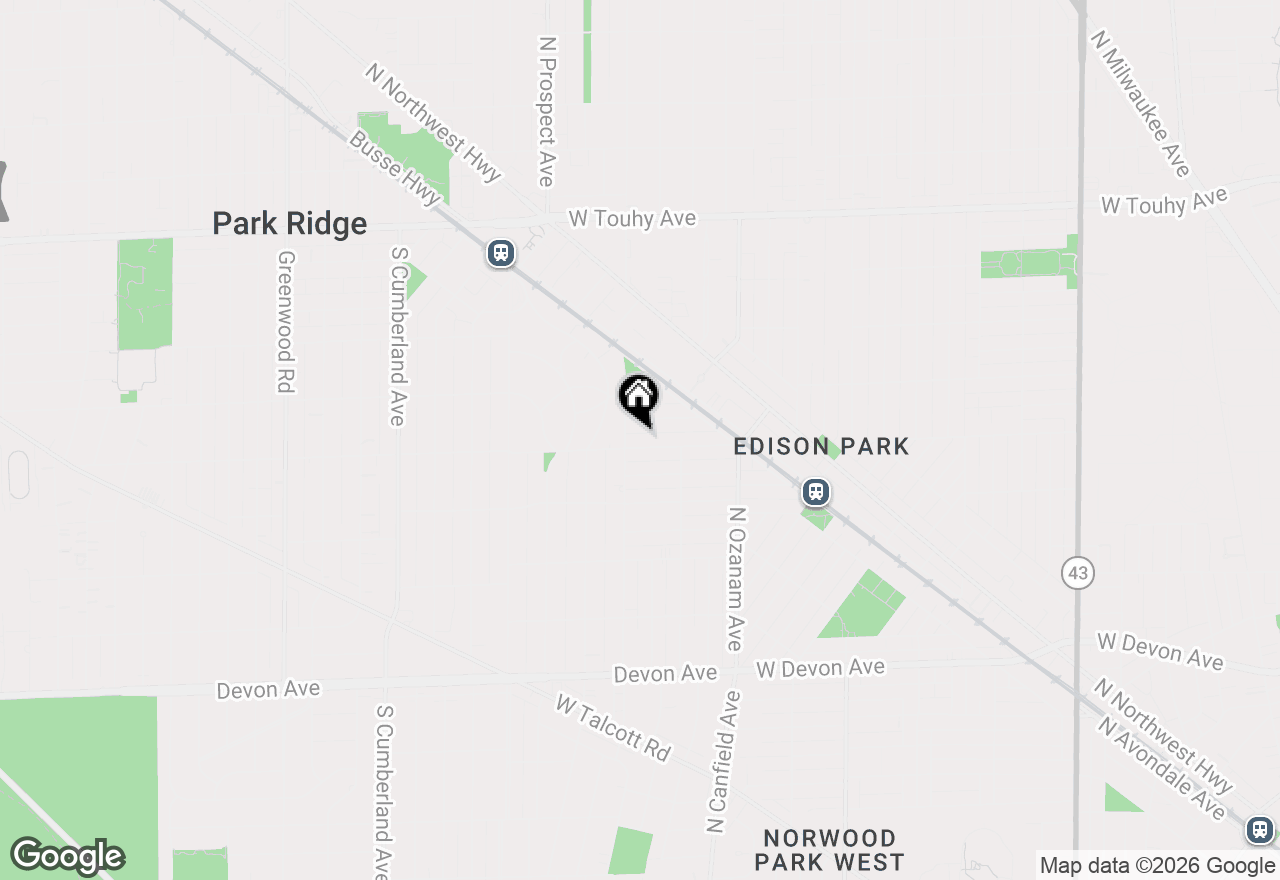 Map of 234 Belleplaine Avenue, Park Ridge, IL 60068