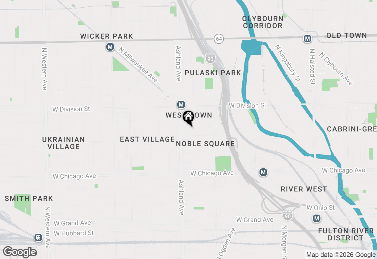Map of 1532 W Cortez Street #4, Chicago, IL 60642