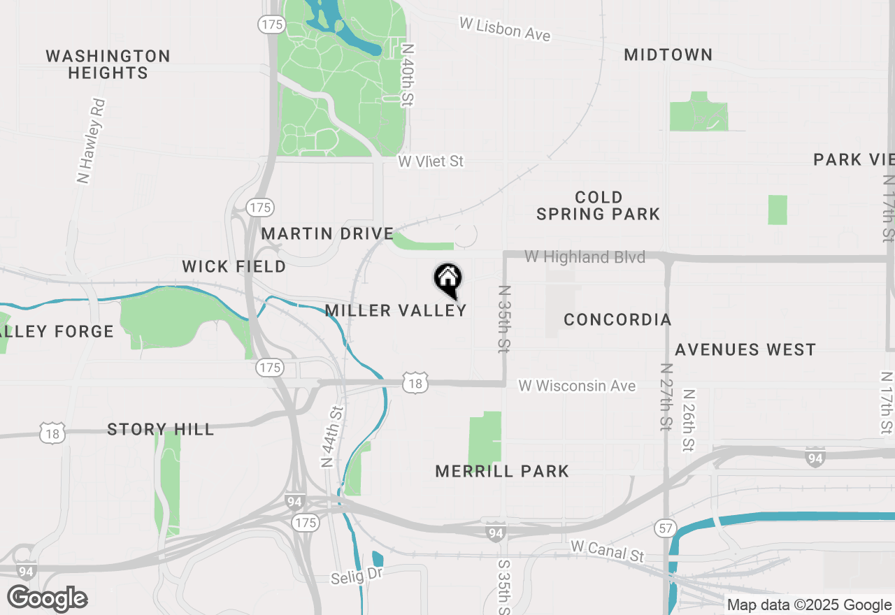 Map of 3747 W Miller Ln, Milwaukee, WI 53208