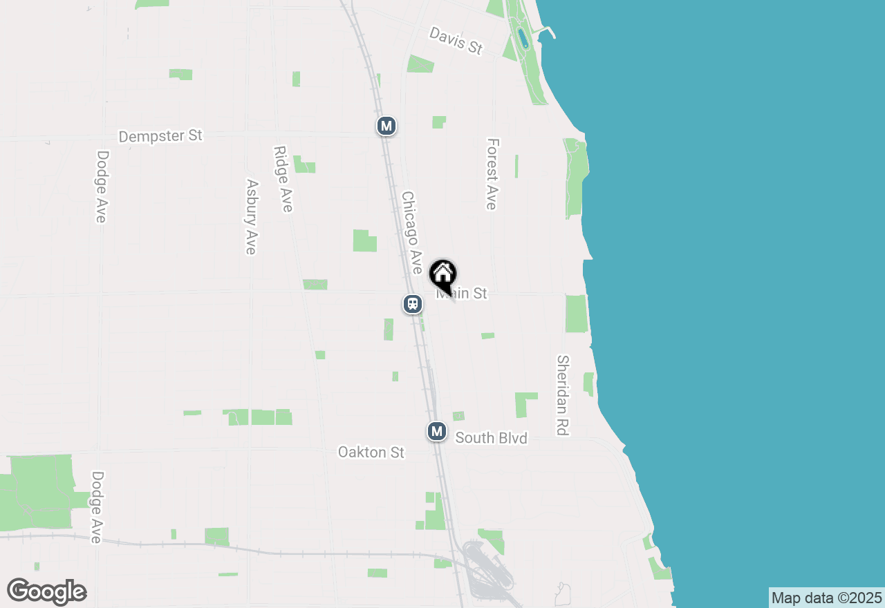 Map of 844 Hinman Avenue #2, Evanston, IL 60202