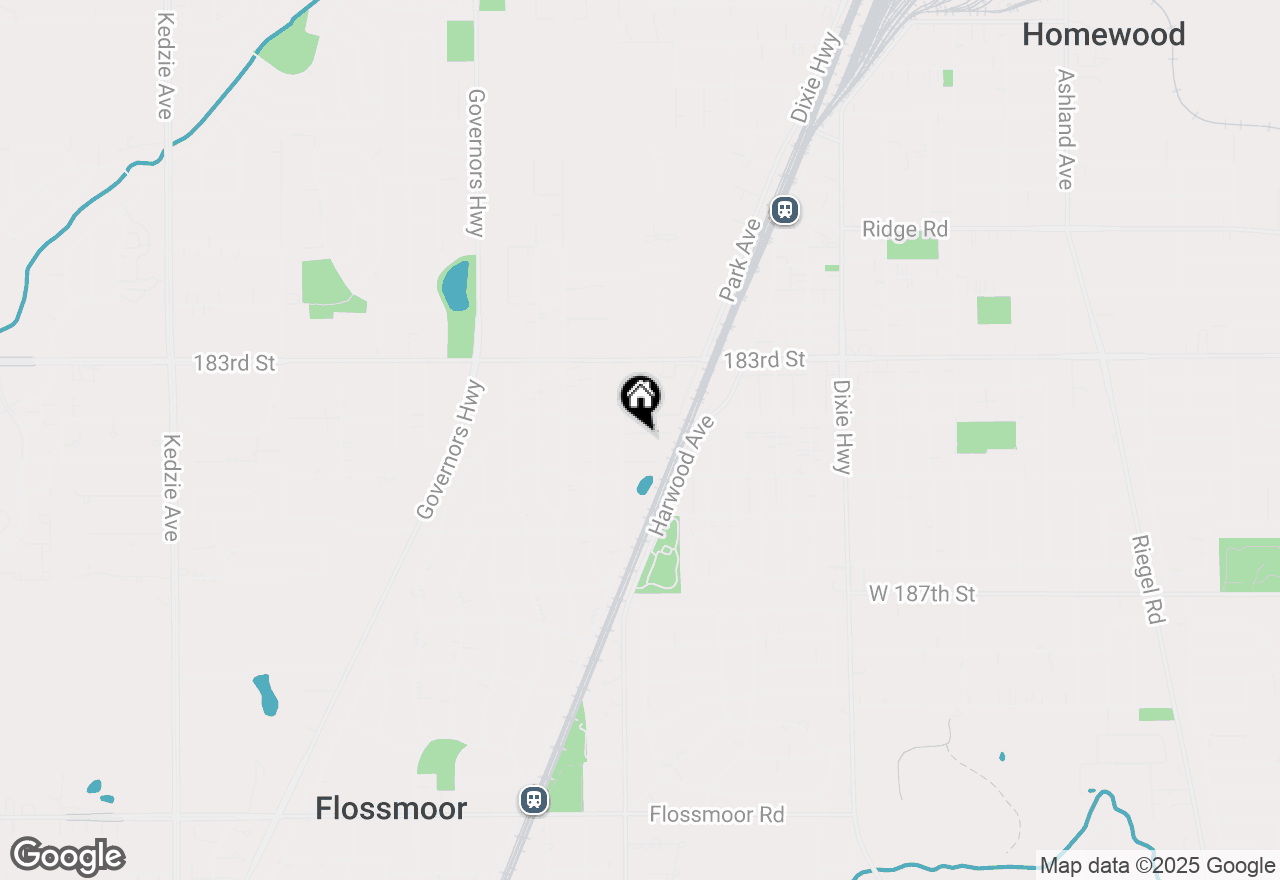 Map of 2341 Clyde Terrace, Homewood, IL 60430