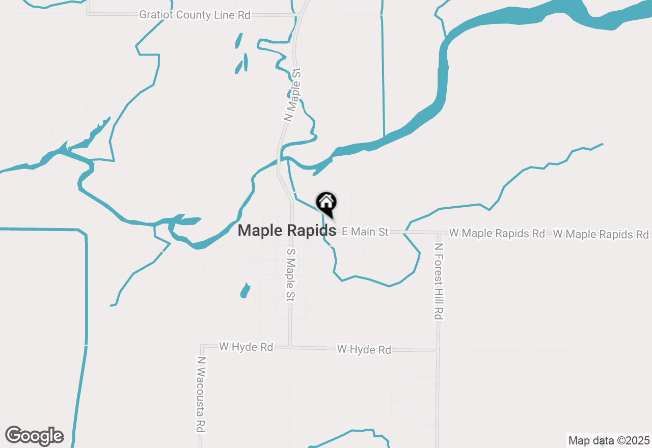 Map of 323 E Main Street, Maple Rapids, MI 48853