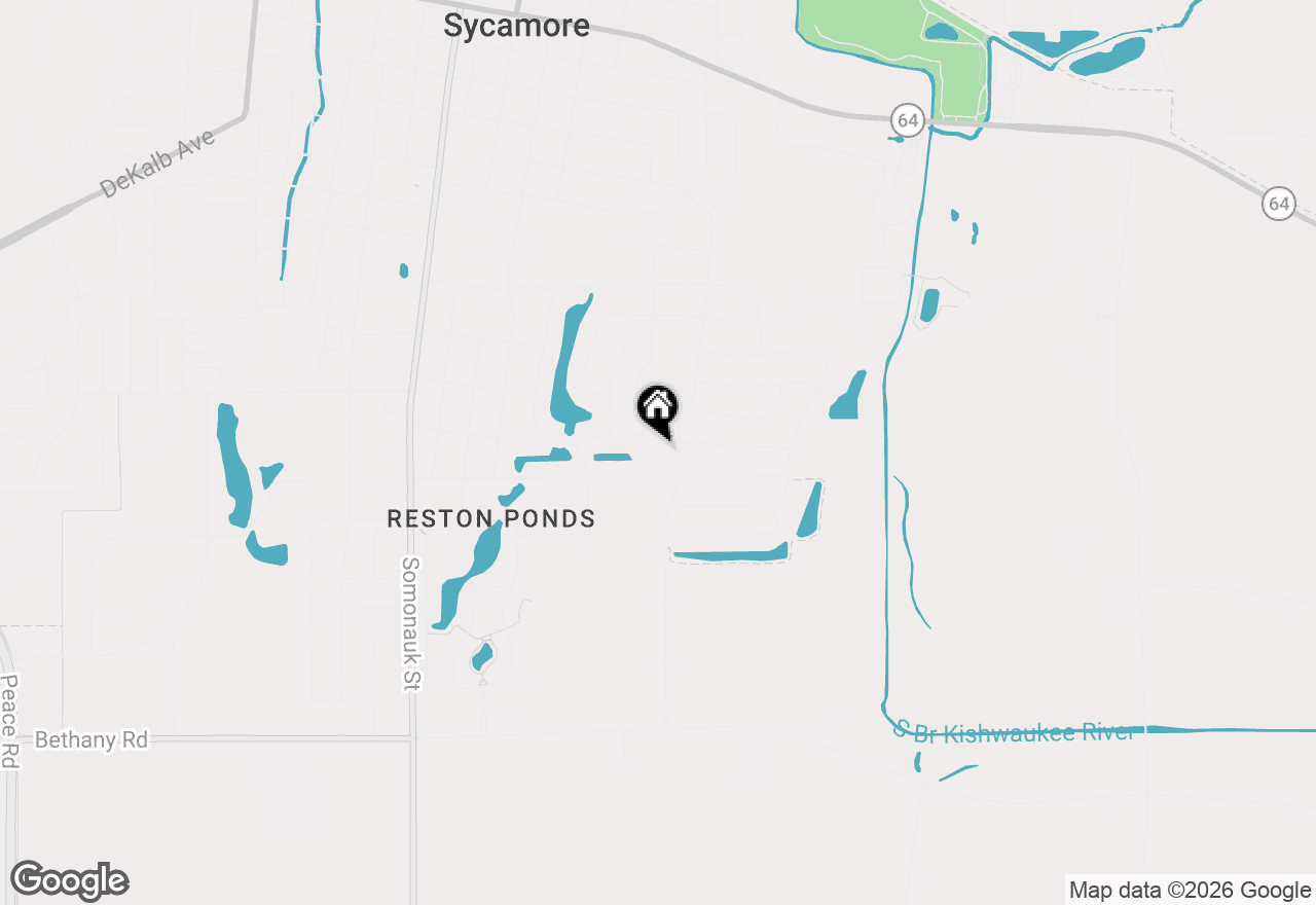 Map of 1218 Coolidge Court, Sycamore, IL 60178