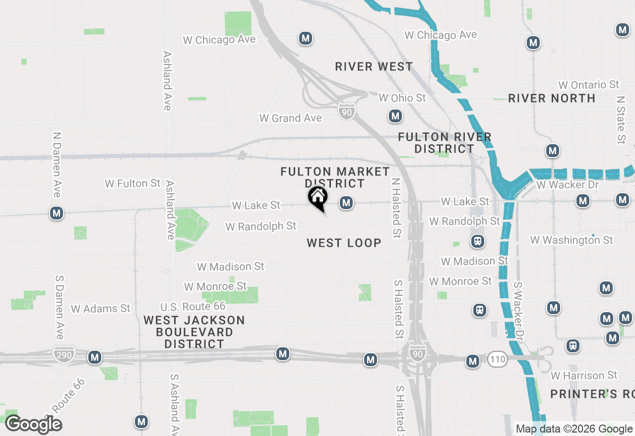 Map of 155 N Aberdeen Street #205, Chicago, IL 60607