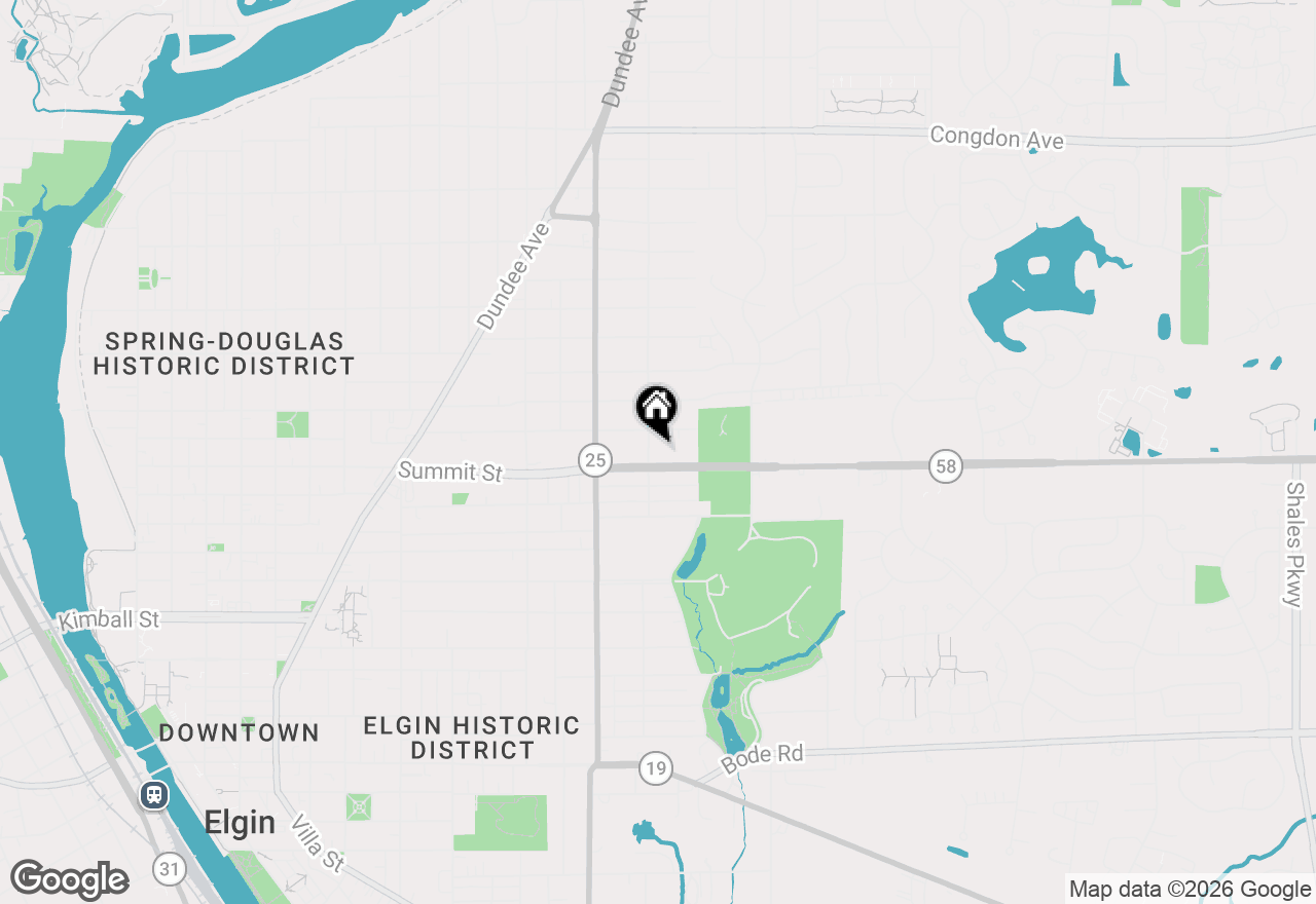 Map of 523 Preston Avenue, Elgin, IL 60120