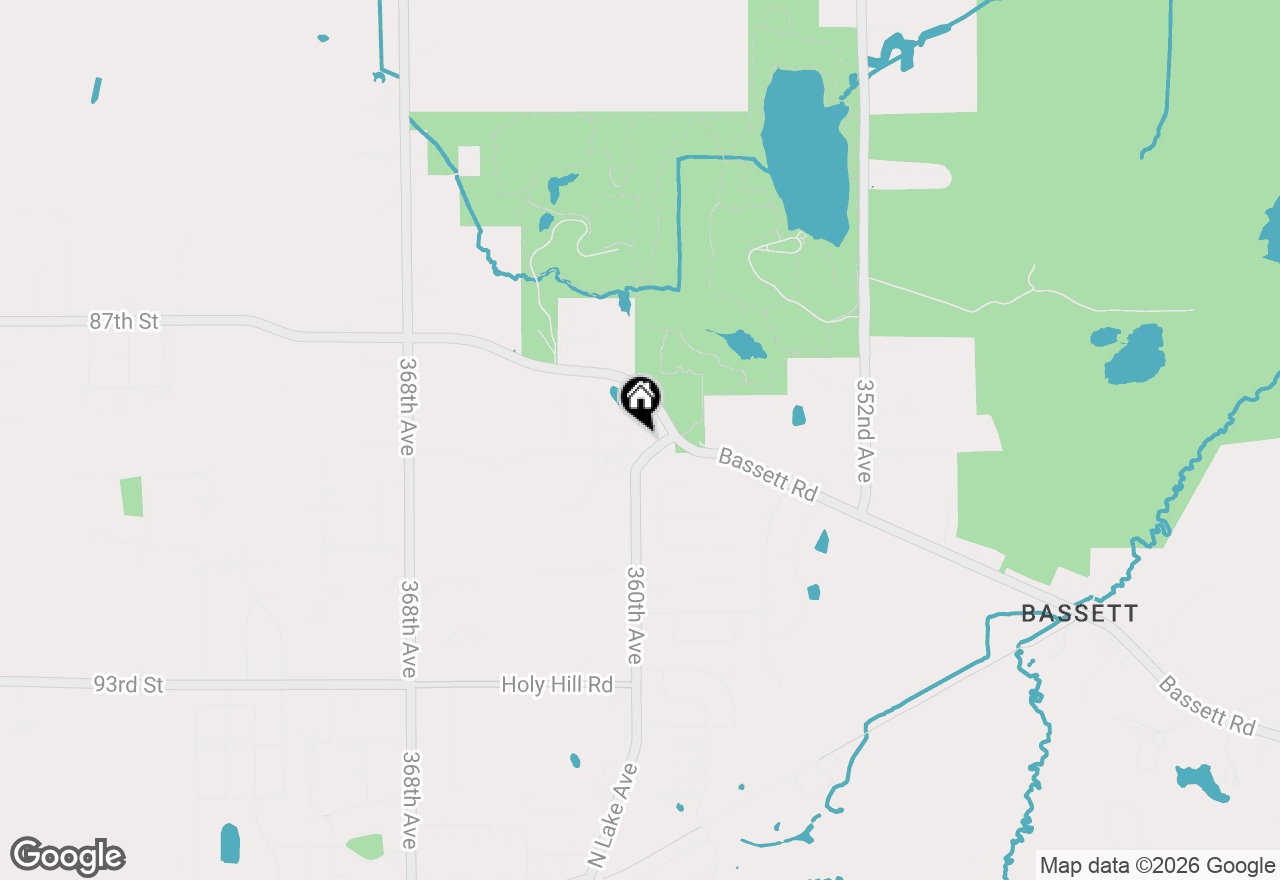 Map of 536 89th St, Twin Lakes, WI 53181