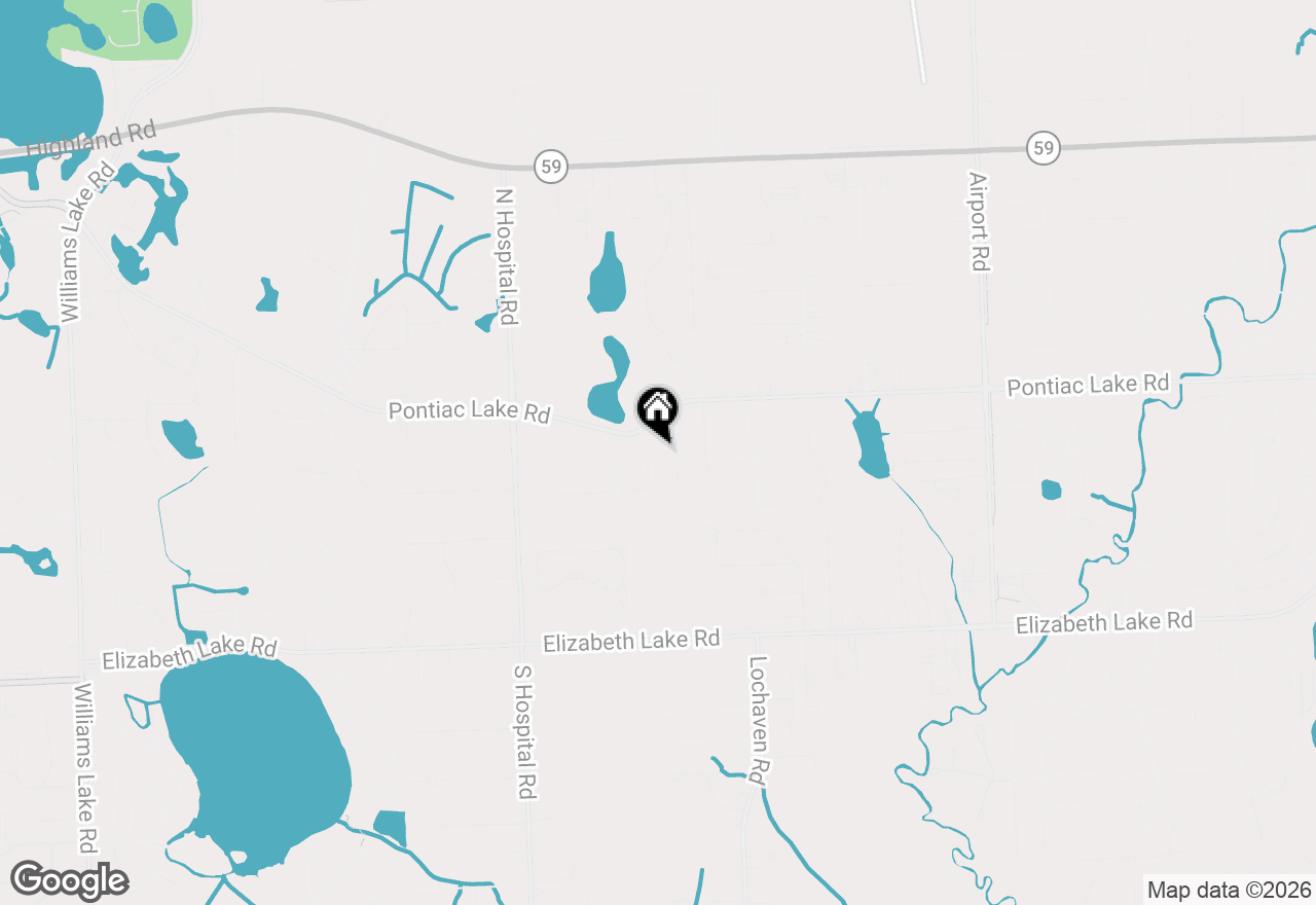 Map of 6595 Ashley Court, Waterford, MI 48327