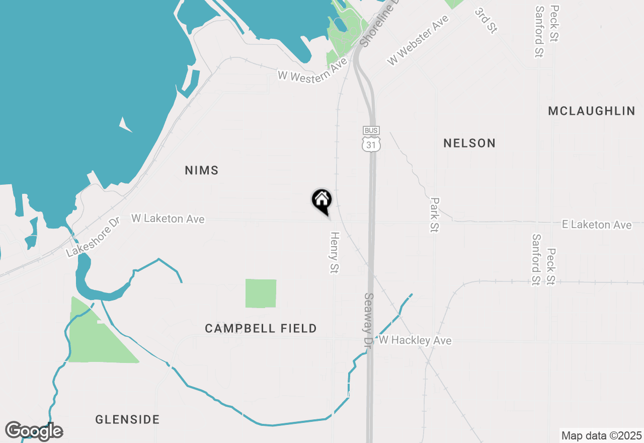 Map of 851 W Laketon Avenue, Muskegon, MI 49441