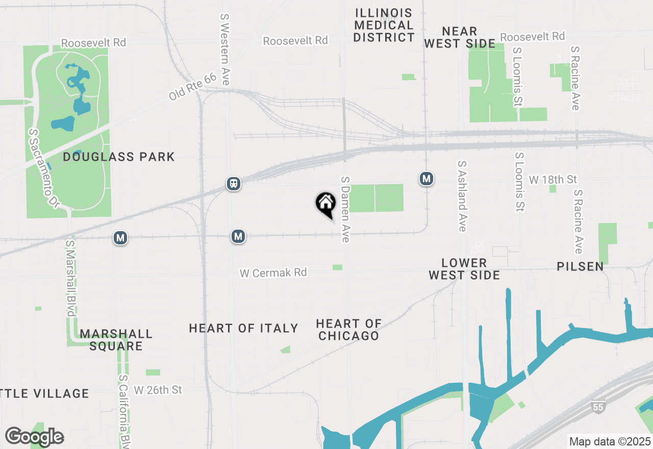 Map of 2042 W Cullerton Street, Chicago, IL 60608