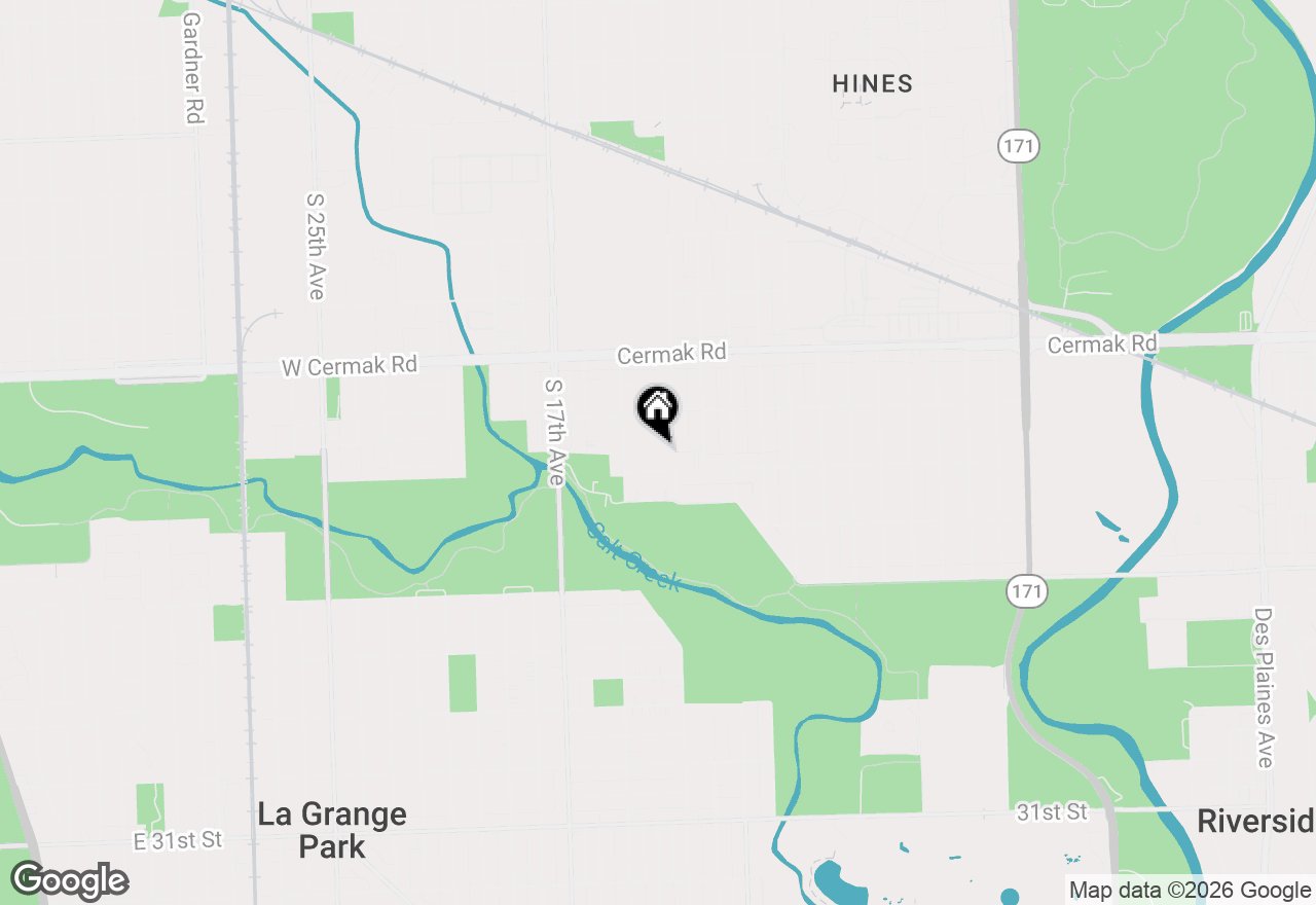 Map of 9017 W 23rd Place, North Riverside, IL 60546