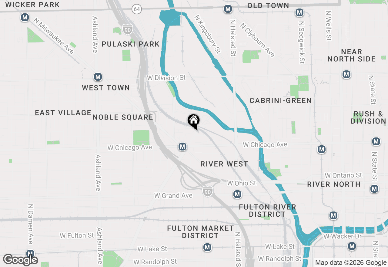 Map of 844 N Ogden Avenue, Chicago, IL 60642