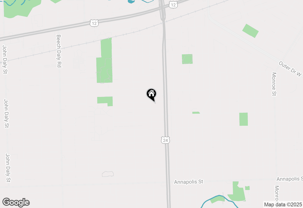 Map of 24171 Notre Dame Street, Dearborn, MI 48124